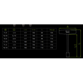 LLAVE T TUBO HEXAGONAL RUCCI