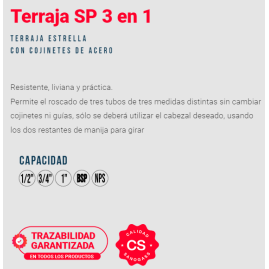 TERRAJA ESTRELLA SP 1/2-3/4