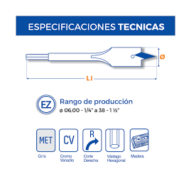 MECHA PLANA PARA MADERA MAX EZETA